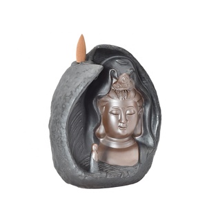 Personalized Ceramic Backflow <strong>Incense</strong> Burner Guanyin Buddha Shape Flowing <strong>Incense</strong> Cone <strong>Holder</strong> <strong>Aromatherapy</strong> <strong>Diffuser</strong> - Product Image 3