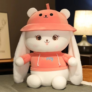 Coniglietto bambola carino piccola espressione morbida decorazioni per la casa coccole giocattoli di peluche - Product Image 3