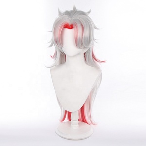 Arataki <span class=keywords><strong>itto</strong></span> วิกคอสเพลย์ยาว80ซม. อะนิเมะสีแดงออมเบรสังเคราะห์ฮาโลวีนปาร์ตี้ - Product Image 4