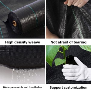 Tela de Control de Malezas de Polipropileno (PP) de 65g, Gruesa y Resistente, Negra, Modelo Ecológico 01, para Huertos, Antienvejecimiento, Transpirable y Resistente al Sol - Product Image 3