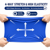 Nappe de table cocktail personnalisée avec logo, en spandex extensible, pour table haute, housse de table ronde élastique imprimée pour événements et fêtes