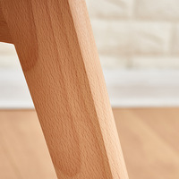 Pieds de table en bois de hêtre pour table ronde à manger, accessoires de meubles en gros, pieds de table en bois non fini noir