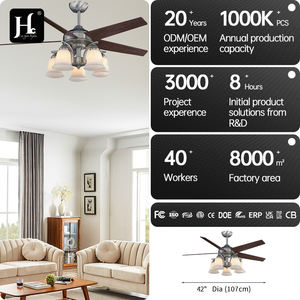 Ventilador Moderno con Motor de Corriente Continua, Luz y Control Remoto de Fabricante Chino - Product Image 4