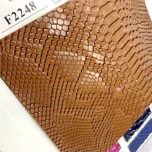 Animal Leather pvc faux leather Snake Embossed Snake Skin Beautiful And Hot Sell