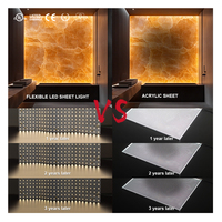 Panneau lumineux flexible ultra-fin 610x305mm, grande taille 12''x24'', 6000K pour marbre