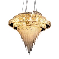 Nouveau Lustre en Cristal LED Intelligent à Commande Vocale, Style Moderne et Luxe Léger, Grande Suspension pour Escaliers et Atriums – Ventes 2023