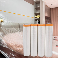 Film de masquage multi-tailles pour la décoration résidentielle, protection contre les projections de peinture sur les murs et les plafonds