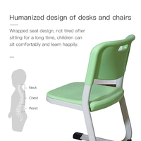 Ensemble moderne de bureau et de chaises d'étudiant double à cadre métallique en MDF élevé mobilier de table de salle de classe avec bureau de professeur