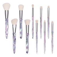 Lot de 10 pinceaux de maquillage professionnels avec logo personnalisé, vente en gros au prix de gros