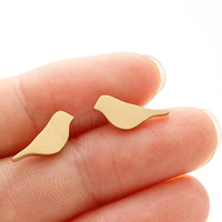 Acier inoxydable Petit Oiseau Boucles D'oreilles Femmes Bijoux Mignon Animal Boucles D'oreilles Enfant Enfants Accessoires Prévention Des Allergies
