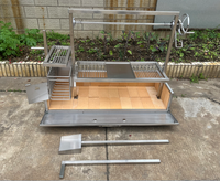 Grill Santa Maria en acier inoxydable avec brasero, barbecue argentin au charbon de bois, parilla, barbecue d'extérieur