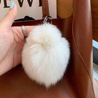 Porte-clés en peluche en fourrure de renard léger mignon Accessoire doux et riche en fonctionnalités