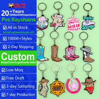 Llavero de PVC 2D con Insignia de Sheriff y Sombrero de Vaquero, Personalizable con Logotipo, Promocional para Fiestas Temáticas del Oeste, Souvenir, en Oferta