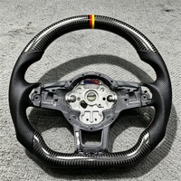 Convient pour Volkswagen Golf R 5 6 7 MK5 MK6 MK7 Gti Passat CC Volant en cuir et fibre de carbone Pièces automobiles