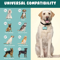 Vente en gros de porte-carte d'identification personnalisé en silicone avec QR code pour collier de chien, étiquettes nominatives pour animaux de compagnie, étiquettes d'identification pour chat, médailles pour chien à graver