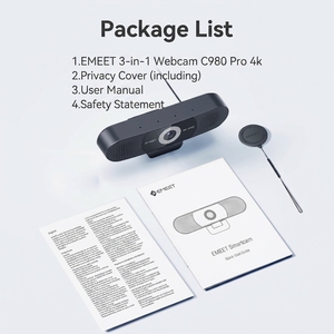 Cámara <span class=keywords><strong>Web</strong></span> EMEET C960 AF 1080P, 90 Grados ° Cámara <span class=keywords><strong>Web</strong></span> FOV con 2 Micrófonos, Cámara <span class=keywords><strong>Web</strong></span> USB <span class=keywords><strong>para</strong></span> Transmisión en Vivo, Llamadas en Línea y Videoconferencias - Product Image 6