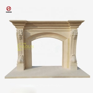 Arche en marbre beige moderne avec ouverture, décoration de jardin, <span class=keywords><strong>pierre</strong></span> calcaire, bordure de cheminée extérieure à vendre - Product Image 2