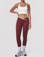 Promotion Printemps : Ensemble de Yoga 2 Pièces Personnalisable avec Logo, Haute Élasticité, Coussinets de Poitrine Intégrés, Pantalon Ample – Idéal pour la Gym et le Fitness