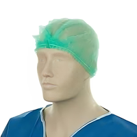 Bonnets ronds jetables colorés à double élastique en non-tissé PP, anti-poussière, pour salle blanche, tailles 18"-21", marque SJC