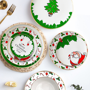 Juego de <span class=keywords><strong>Vajilla</strong></span> Desechable Personalizable de Porcelana Fina al por Mayor con Diseños de Papá Noel, Kit de Cuchara/Tenedor/Cuchillo/Palillos para Hoteles, MOQ Bajo - Product Image 5
