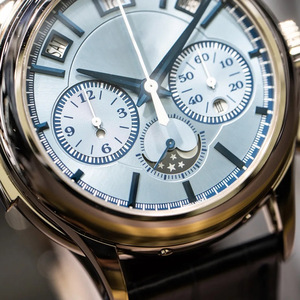 Orologio al quarzo 2025 da uomo cassa in lega quadrante in vetro secondo minuto a <span class=keywords><strong>mano</strong></span> decorazioni in fase lunare 40mm alla moda in pelle - Product Image 4