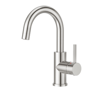 Rubinetto da Cucina Estraibile Spazzolato Monocomando in Acciaio Inox 304, Montaggio su Piano, Foro Singolo, Certificato CUPC, Miscelatore Girevole a 360 Gradi - Product Image 1