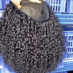Parrucche con Chiusura Frontale in HD Lace, 100% Capelli Umani Non Trattati da Singolo Donatore, Ondulati e Ricci con Effetto Bouncy - Product Image 4