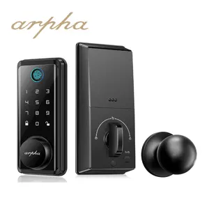 Arpha D601 Atacado Tuya App Senha Bateria Smart Door Lock Impressão digital Deadbolt Smart Lock