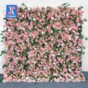 Многообещающий оптовый искусственный шелк розовый цветок настенный фон - Product Image 1