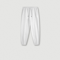 Pantalon de jogging pour homme, couleur unie, doublure polaire épaisse et douce, coupe ample, avec cordon de serrage