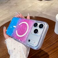 Funda Premium Brillante para iPhone 18 Pro Max, Degradado Magnético, Híbrida de TPU y PC, Carga Inalámbrica, Venta al Por Mayor