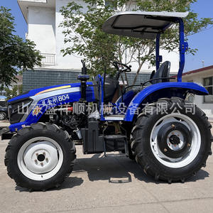 Tracteur à quatre roues à haute puissance bleu pour le commerce extérieur transfrontalier, peut être équipé de divers outils agricoles, motoculteur rotatif - Product Image 6