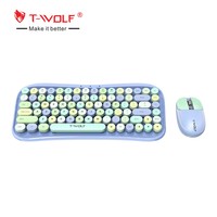 TWOLF TF660 ensemble clavier souris à la mode top vendeur Clavier Teclado jeu clavier et souris Combo Set 84 touches fille clavier ensemble
