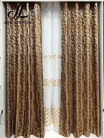 Rideau occultant jacquard populaire, panneau de fenêtre en tissu lavable et résistant à la décoloration, pour les canaux de vente en gros et de détail à l'étranger