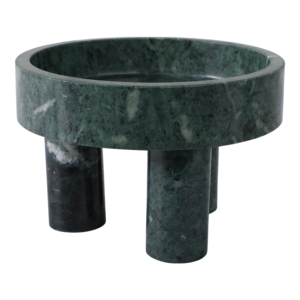 Ciotola decorativa in marmo su tre piedi per centrotavola da caffè, decorazione per la casa. - Product Image 3