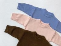 SANOU Vente Flash Pull Confortable 100% Coton pour Bébé, Automne Hiver, Manches Longues, Tricot Côtelé Uni pour Enfants et Nourrissons
