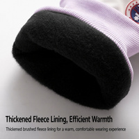 Gants de ski d'hiver pour l'extérieur, doublés de polaire, épais, coupe-vent, thermiques, antidérapants, pour la course sur neige et le jogging matinal