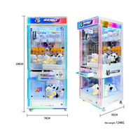 Méchant Chien En Gros Transparent Lecteur Unique En Métal Commercial Centre Commercial En Peluche Poupée Jouet Grue Machine Divertissement Arcade