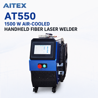 Machine de soudage au laser à fibre portative compacte de 1500 W refroidie par air, soudeuse au laser portable pour l'acier inoxydable AT550