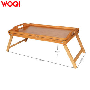 WOQI Table basse <span class=keywords><strong>pliable</strong></span> classique Table <span class=keywords><strong>baie</strong></span> <span class=keywords><strong>vitrée</strong></span> Petite table pliante basse en bambou Tatami pour le salon - Product Image 2