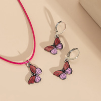 Collier en émail pour femmes, mode, goutte à goutte, papillon Sautoir, personnalité contractée, ligne de cire, Joker
