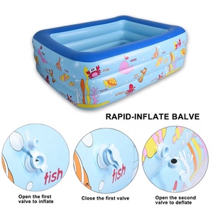 Piscine <span class=keywords><strong>gonflable</strong></span> géante en PVC écologique Sunshine avec fond à bulles souples pour enfants et familles, idéale pour l'extérieur et le jardin - Offre spéciale - Product Image 3