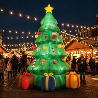 Grande décoration d'arbre gonflable en tissu Oxford imperméable, plante artificielle gonflable pour fête sur le thème de la jungle