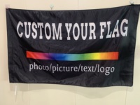 Aozhan achat promotionnel 3x5 ft drapeaux personnalisés impression recto verso bannière de drapeau avec logo