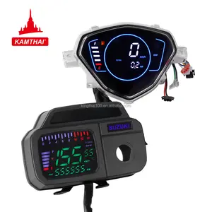 KAMTHAI Speedometer sepeda motor, instrumen modifikasi kecepatan Odometer oli Digital untuk SUZUKI AX 100 Speedometer sepeda motor