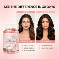 Vitaminas Capilares en Gomitas de Marca Privada con 5000mcg de Biotina y Ácido Fólico, Veganas, para la Salud del Cabello, la Piel y las Uñas, 60 Unidades, ODM/OEM