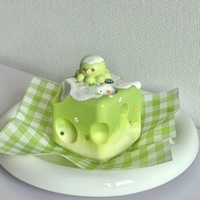 Jouet Squishy Mignon en Forme de Fromage, Mini Poupée Dessin Animé, Jouet Anti-Stress Doux à Presser, Jouet Sensoriel en Forme de Dessert Sucré, Cadeau de Décompression pour Enfants