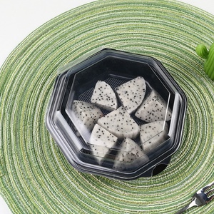 Restaurante ecológico de alta calidad, plástico <span class=keywords><strong>Rectangular</strong></span> negro, eliminación de PS, contenedor de ensalada para llevar comida - Product Image 6