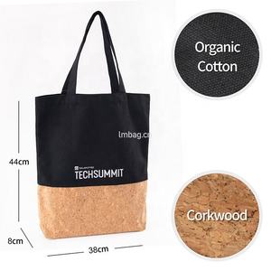 Bolso de mano de corcho y algodón Bolso de lona pura Diseño personalizado de alta calidad - Product Image 2