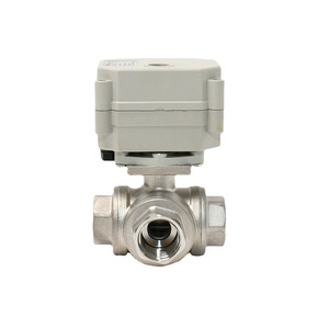 Electric <b>Miniature</b> Ball Valve 1/4 In Stainless Steel L Type T Type With Indicator Window For Water Air Media - Product Image 5